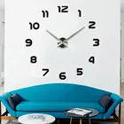 Настенные часы большой современный дизайн цифровые 3D винтажные Luminious часы Horloge Diy акриловое зеркало Кварцевые Reloj де сравнению краткое молчание