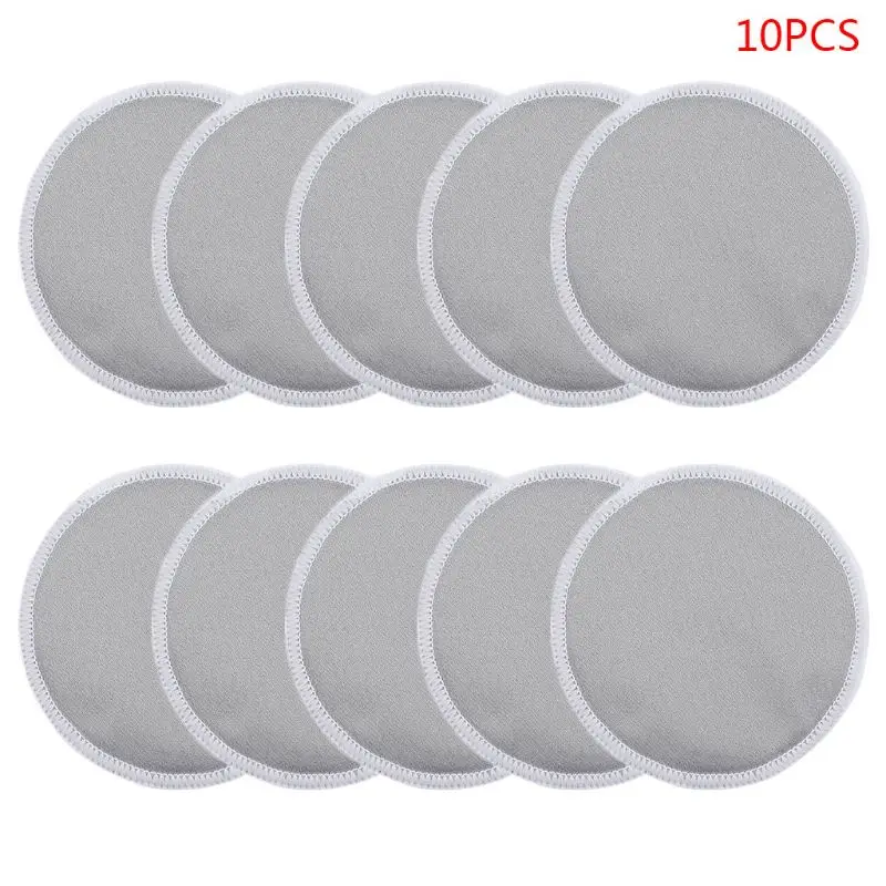 

10 Pcs Reusable Breast Pads Washable Three-layer Waterproof Bamboo Fiber Breastfeeding Nursing Pads