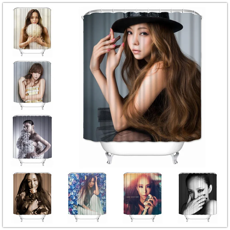 

Musife Custom High Quality Namie Amuro Shower Curtain Waterproof Bathroom Polyester Fabric Bathroom Curtain