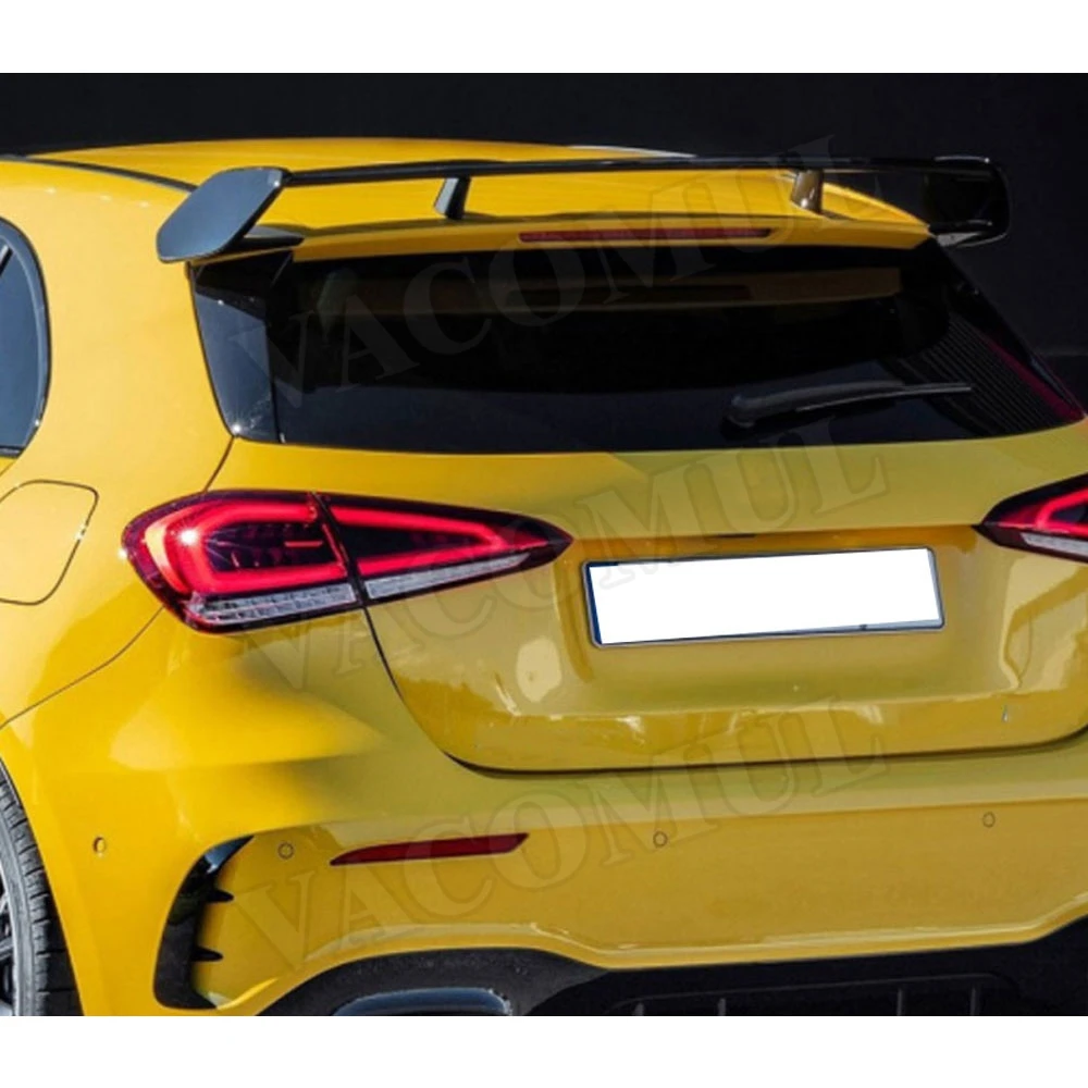 Черный Задний спойлер из углеродного волокна/АБС-пластика крылья для Mercedes Benz A