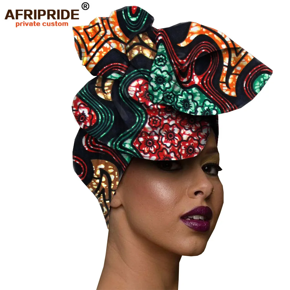318J Африканская мода, повязка на голову для женщин, AFRIPRIDE, bazin richi, высокое качество, хлопок, воск, принт, Женская бандана A19H001 - Цвет: 318J