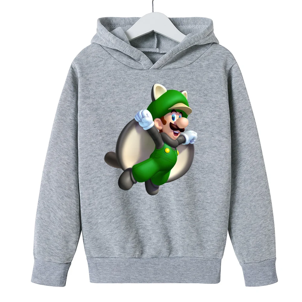 

Mario Cute Clothes Cartoon Hoodi Childrens Girls Clothing Boy Hoodie Autumn Girls Kids Gift Sweatshirt Casual child Game Costume