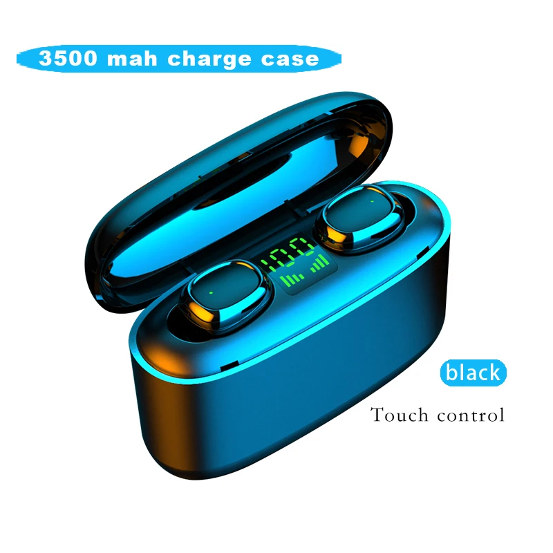 

TWS Wireless Bluetooth Earphones LED Power Display Headphones Earbuds Touch Control Sport Waterproof Headset Noise Cancel