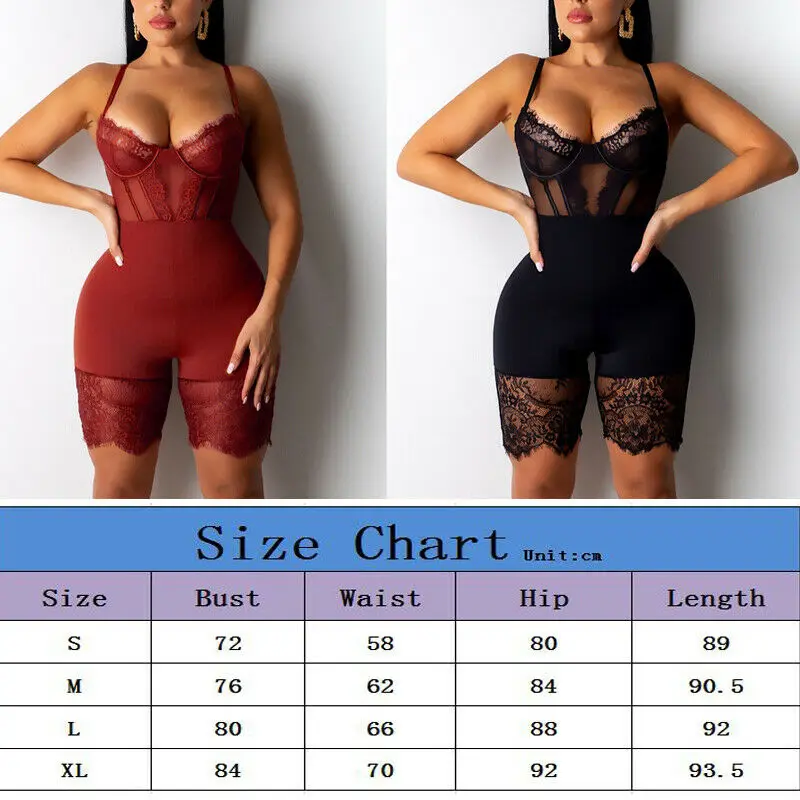 

Sexy Lace Romper Women Bodycon Jumpsuit Summer Rompers Club Women Jumpsuit Body Top Overalls Feminino Playsuit