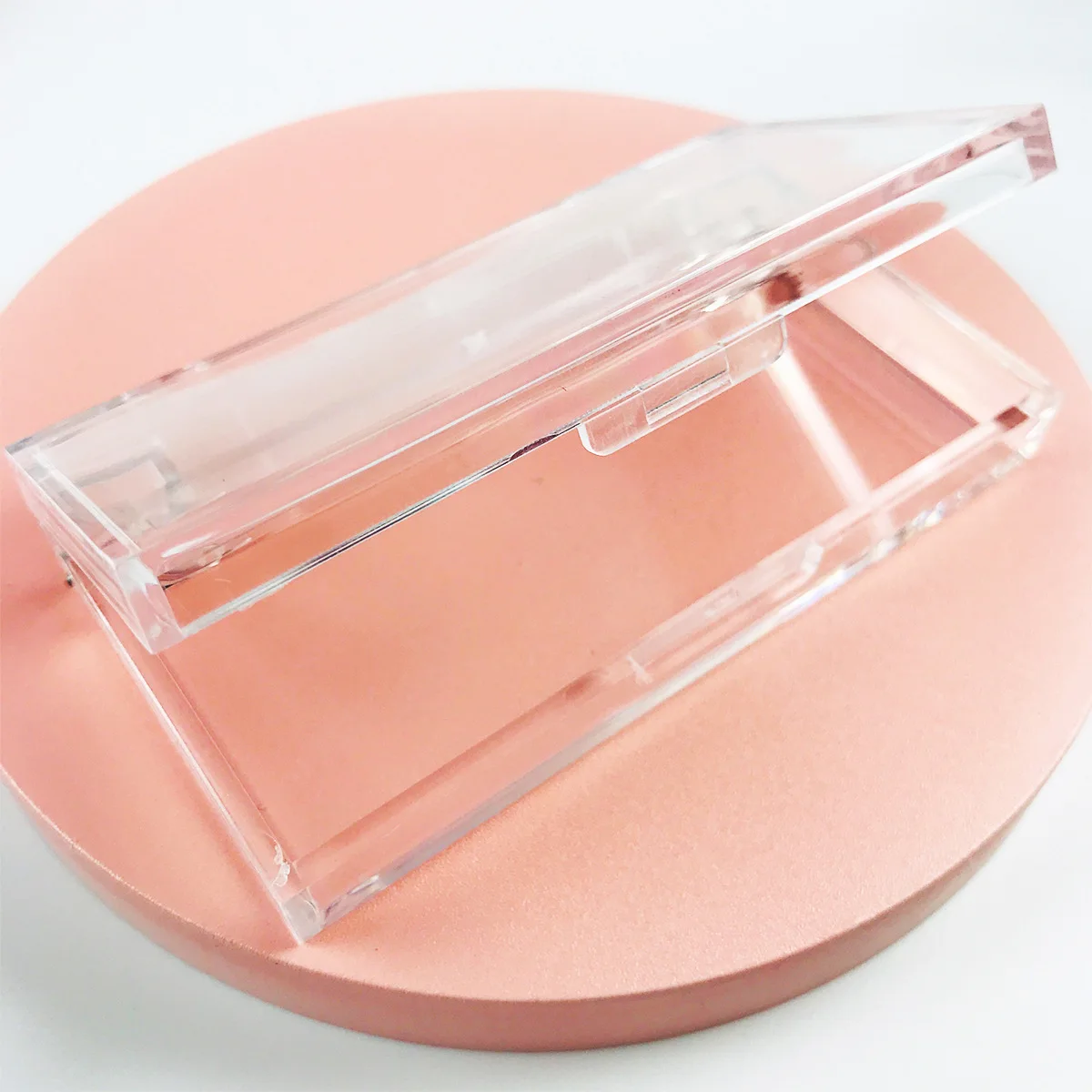 Wholesale Clear Lash Cases Eyelash Packaging Boxes Acrylic Plastic Case 3D UV Printing Lash Boxes Colorful Background Card