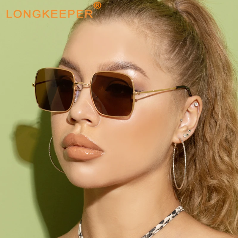 

Vintage Square Sunglasses For Women 2021 Oversize Driving Fishing Men Sun Glasses Classic Metal Frame Eyeglasses Brand Goggles