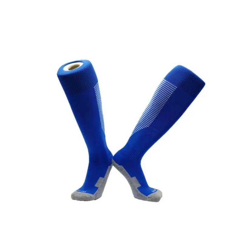 blue white Лыжные носки профессиональные спортивные мужские и женские противоскользящие компрессионные Дышащие футбольные чулки для улицы MTB Велоспорт Бег Длинные - Цвет: blue white