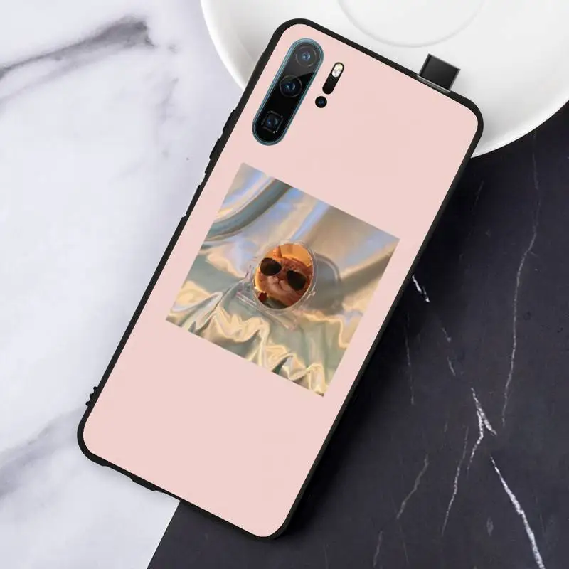 

Pink Aesthetic cute cat Phone Case For Huawei honor Mate P 10 20 30 40 i 9 8 pro x Lite smart 2019 nova 5t