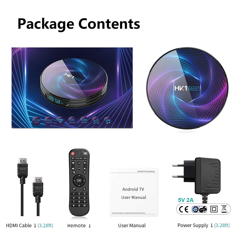 Android 9 0 ТВ коробка HK1 MAX Plus 4GB Оперативная память 128 Гб Встроенная RK3368 PRO Octa Ядро