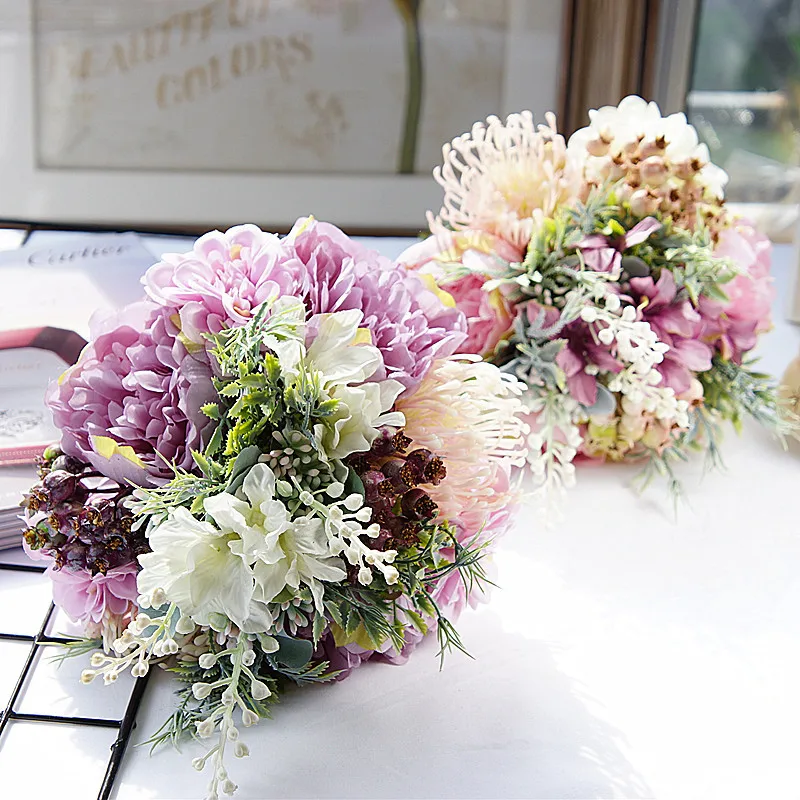 Искусственный Букет невесты в Корейском стиле свадебные цветы свадебный букет