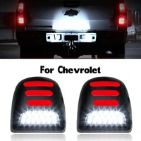 2 pcs red white for chevrolet silverado avalanche traverse tahoe suburban led car number license plate light lamp assembly auto