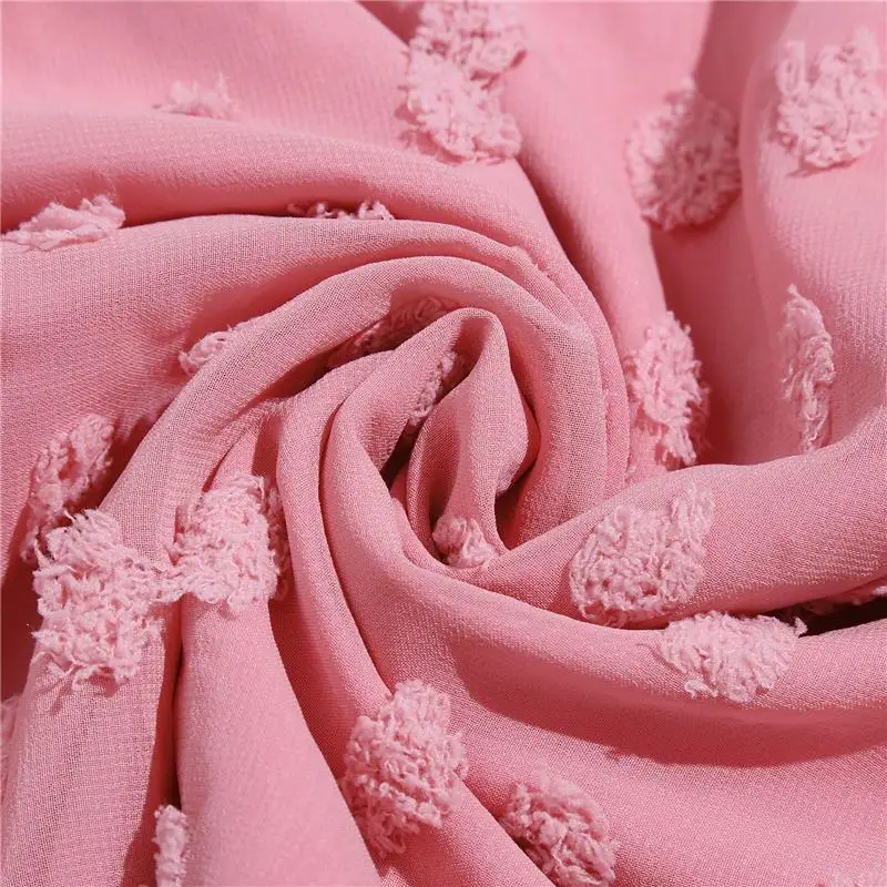 

Women Deep V Neck Top White Jacquard Fashion Shirt Female Long Sleeve Chic Shirt Sexy Polka Dot Solid Color Mesh Blouses