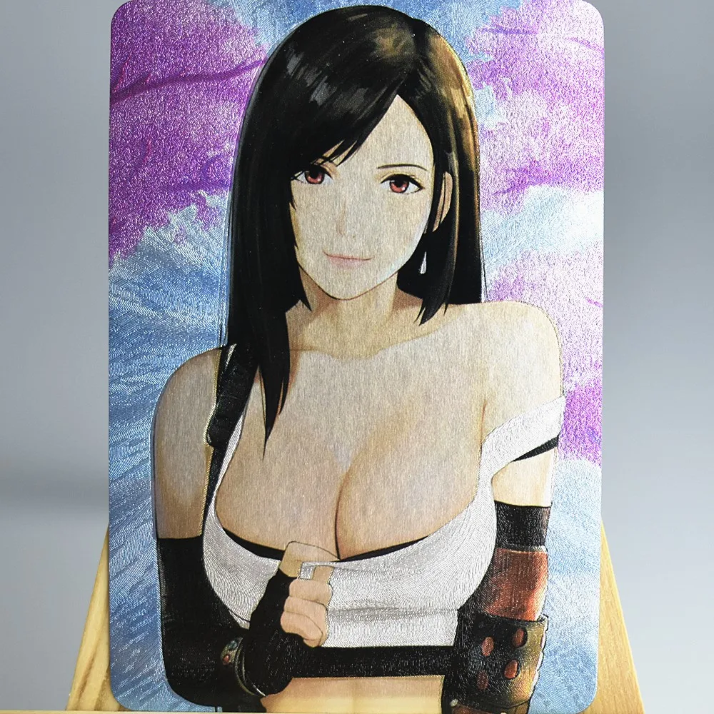

Naruto Final Fantasy Vii Flash Card Tifa Hyga Hinata 2B Sexy Anime Girl Classic Collection Toys Game Anime Collection Cards