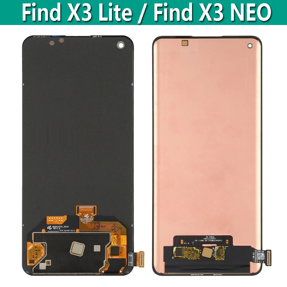 Pantalla LCD AMOLED Original para OPPO Find X3 Neo CPH2207, montaje de digitalizador con pantalla t&aacute;ctil, para OPPO Find X3 Lite CPH2145-0