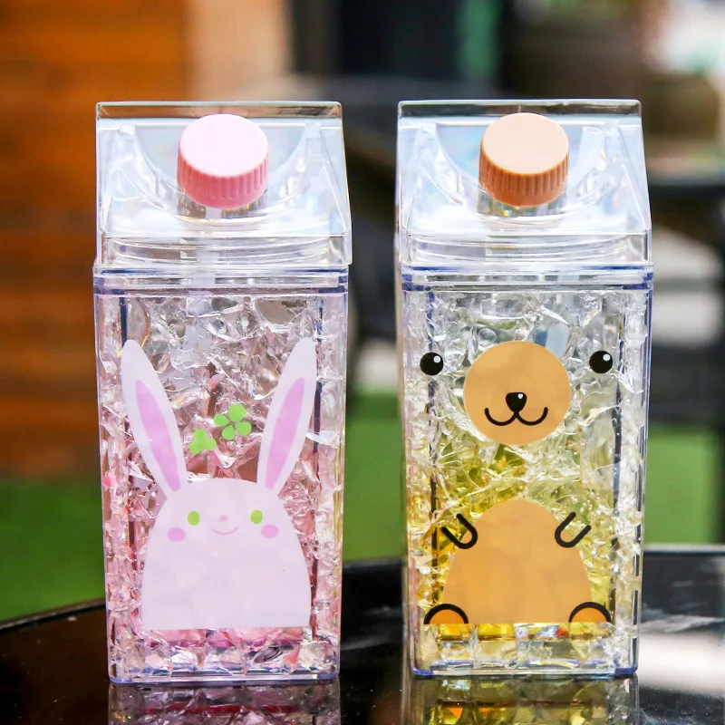 Бутылки для воды Sipper с соломинкой пластиковые бутылки Tapa Y Pajita молочная картонная