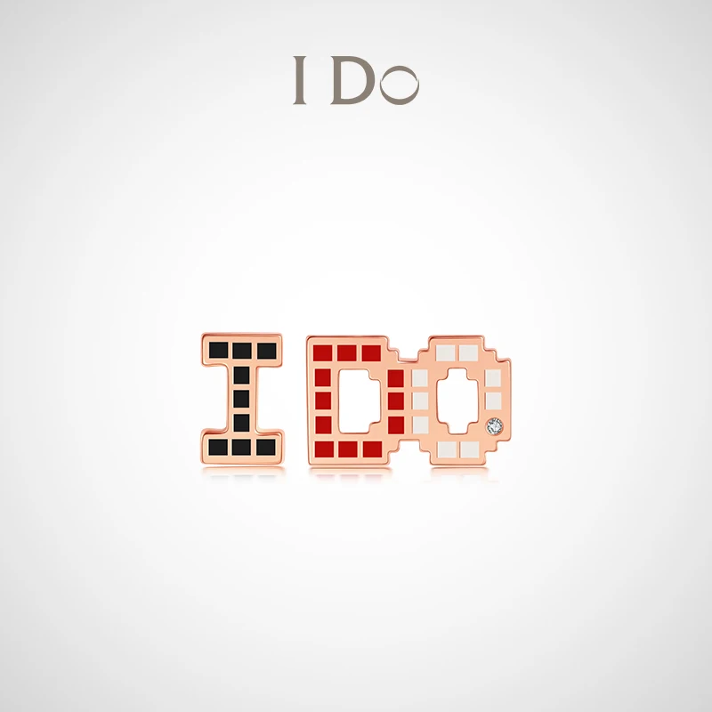 

Серьги-гвоздики из розового золота I Do 18 карат, серьги с алмазным Идо-буквами, миниатюрная серия, изящные украшения для девочек и мальчиков, м...