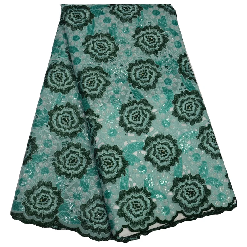 Бесплатная доставка (5 ярдов/шт) Высококачественная африканская кружевная ткань