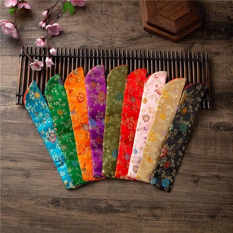 Чехол для вентилятора в китайском стиле винтажная вышивка Цветочная ручная