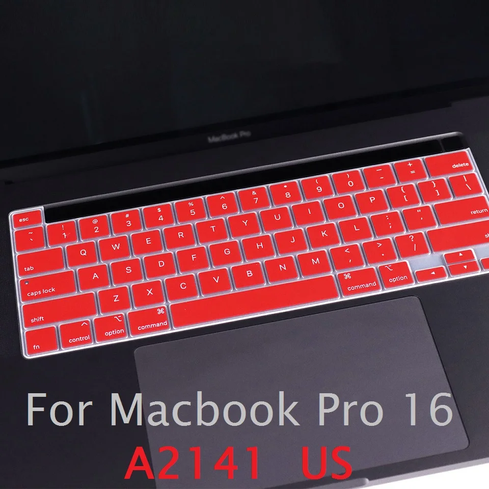 

US Layout Skin for Macbook Pro 16 in 2019 A2141 US Keyboard Cover Skin Silicon Waterproof Pro 16 A2141 Keyboard Film Protector