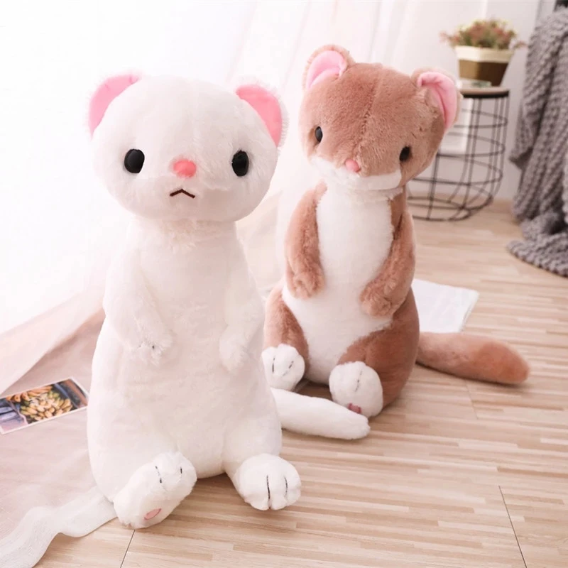 

50CM Nice Sweet Simulation Ferret Plush Toy Soft Stuffed Cartoon Animal Mustela Putorius Furo Dolls Bedroom Home Decor Gift