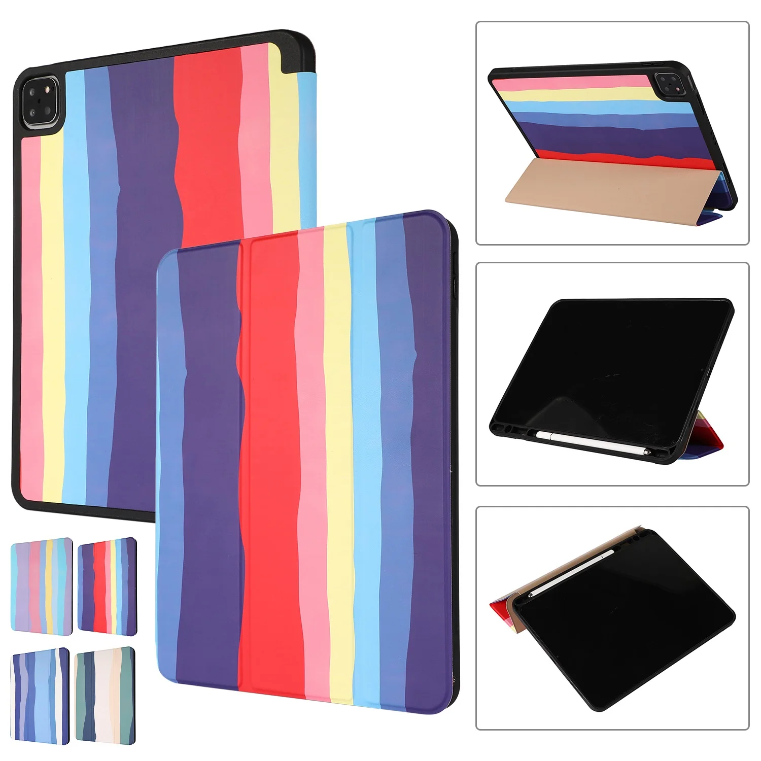 

Чехол Rainbow Funda для IPad 10,2 Case 7th 8th IPad Air 2 Air 1 IPad 9,7 2018 2017 Smart Cover 5th 6th Air4 10,9 Pro 11 12,9 Capa