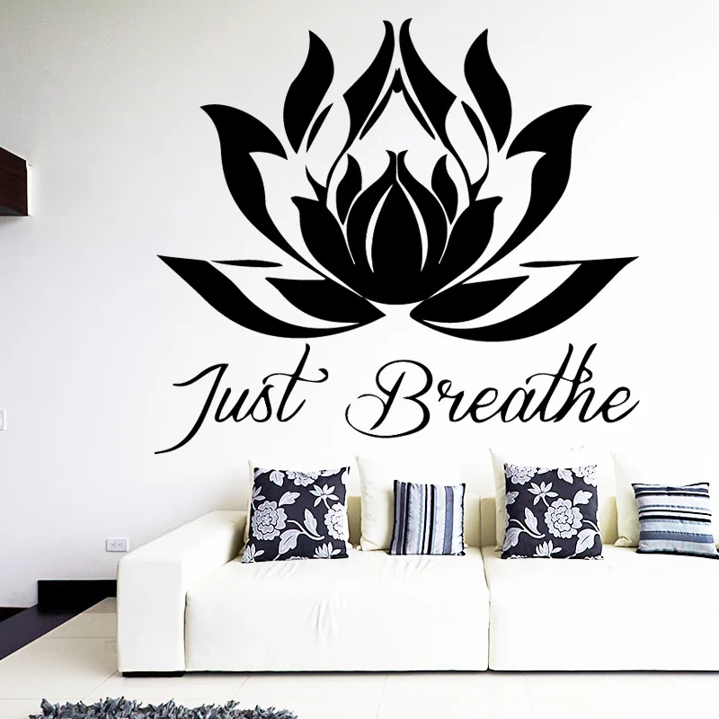 Резные наклейки в виде лотоса водонепроницаемые на стену съемные настенные для