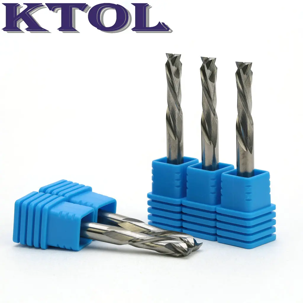 5x17 мм вверх и вниз Спиральные Фрезы с ЧПУ 2 канавки прочная карбидная торцевая