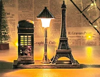 i0312 retro paris tower street lamp decoration 161 student gift desktop decoration night light crafts