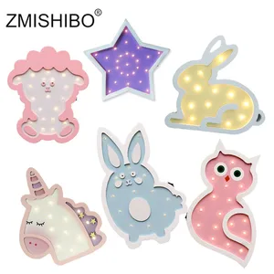 Ночник ZMISHIBO деревянный в виде животных, овцы, кролика, собаки, ночник для детской спальни