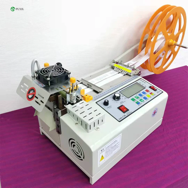 

New direct drive LCD screen 110V/220V Automatic tape cutting machine by computer hot and cold cutting machine