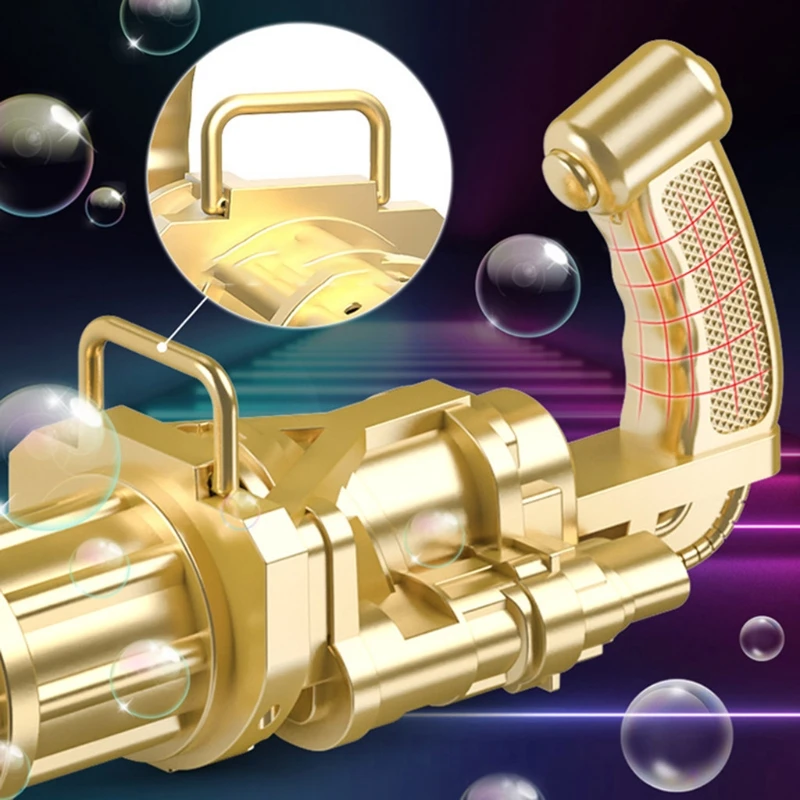 

15 Holes Gatling Bubble Machine Bubble Maker Automatic Bubble Toy Gun For Kids Outdoor Funny Activity with Family