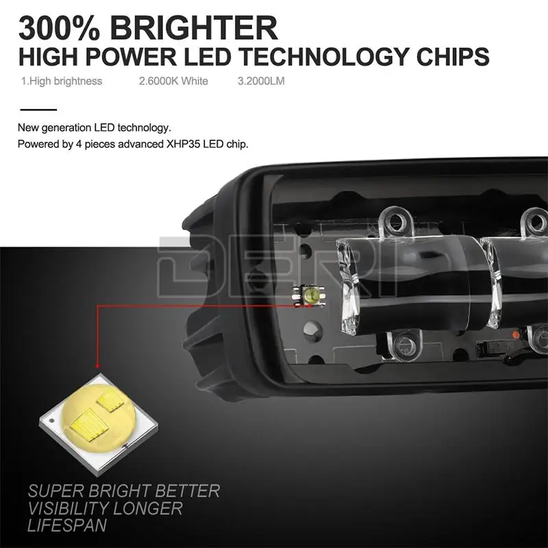 Светодиодный рабочий светильник бар 6D объектив 6 дюймов светодиодные offroad 4X4