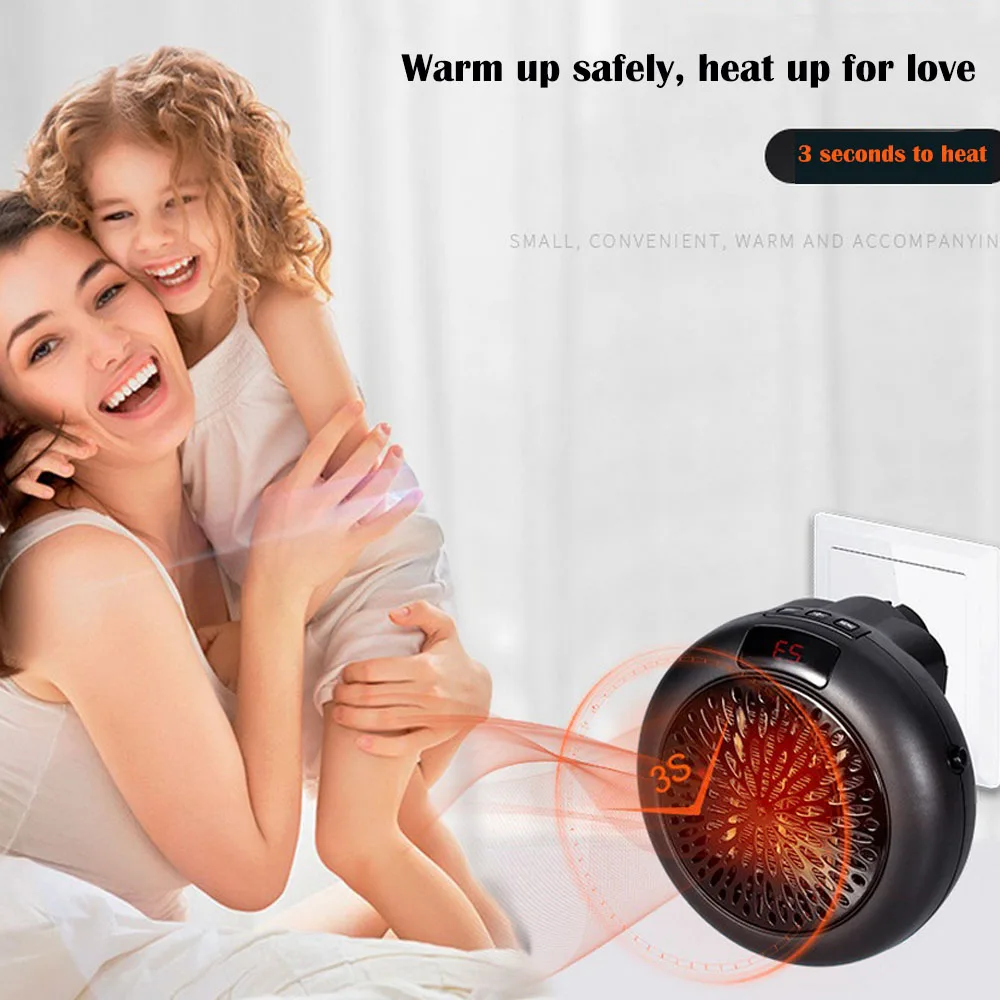 

Heater Fan Portable RC Electric Heater Fan Heater Desktop Household Wall Handy Heating Stove Radiator Warmer Machine for Winter