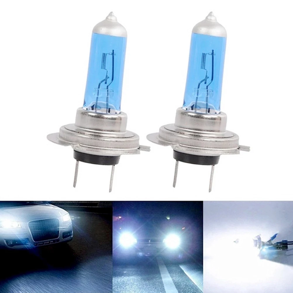 

2pcs H7 100W 12V Super Bright 6000K White Fog Lights Halogen Bulb High Power Car Headlights Lamp Car Light Source parking
