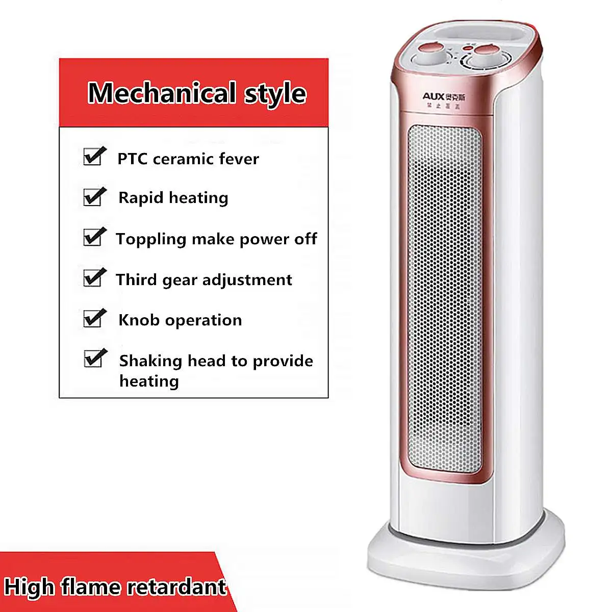 

220V 2000W Electric Heater Fan 3S Fast Heating Warm Air Fan Home Office Wall Air Heater Bathroom Radiator Warmer Fan Sale