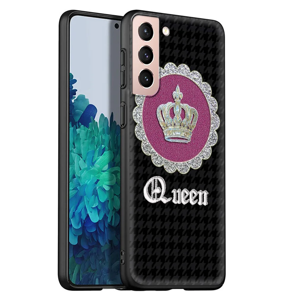 

King And Queen Silicone TPU Cover for Samsung Galaxy Note 20 Ultra Luxury Case Note 10 Lite 9 8 5G Phone Funda Coque