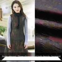 retro and elegant three dimensional yarn dyed jacquard dress jacket fabric sewing fabric factory shop not out of stock