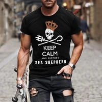 2021 hot sale fashionable comfortable breathable skull horror t shirt casual mens summer 3d printing oversized shirt streetwear