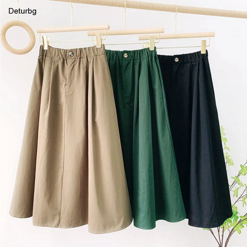 

Юбка-миди Женская на одной пуговице, с завышенной талией, на молнии спереди, с невидимыми карманами