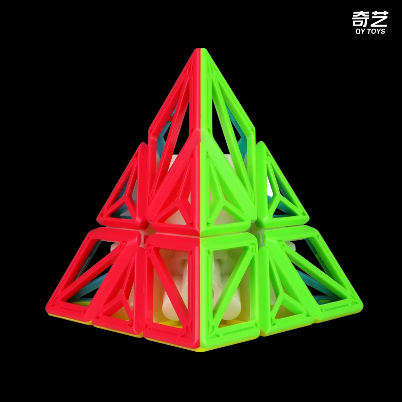 Новинка QiYi треугольник ДНК 3x3 Красочные кубики без наклеек коллекция магических