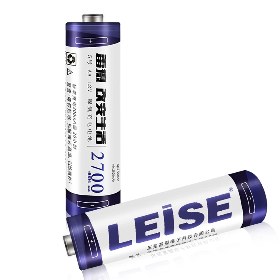 Leise AA AAA смешанный набор 1 2 V nimh аккумуляторная батарея 4 шт 2700mah 1150mah с батарейным
