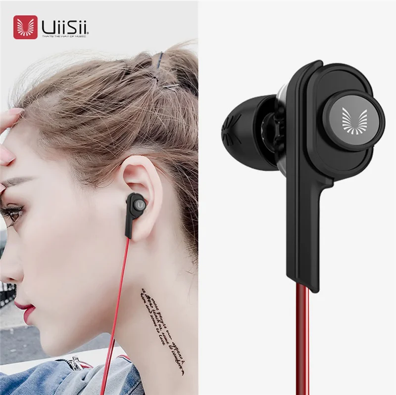Uiisii наушники BA-T6 с двойным драйвером, шумоизоляция, Hi-Fi стерео наушники для спорта, музыки, игр, наушники для IOS и Android