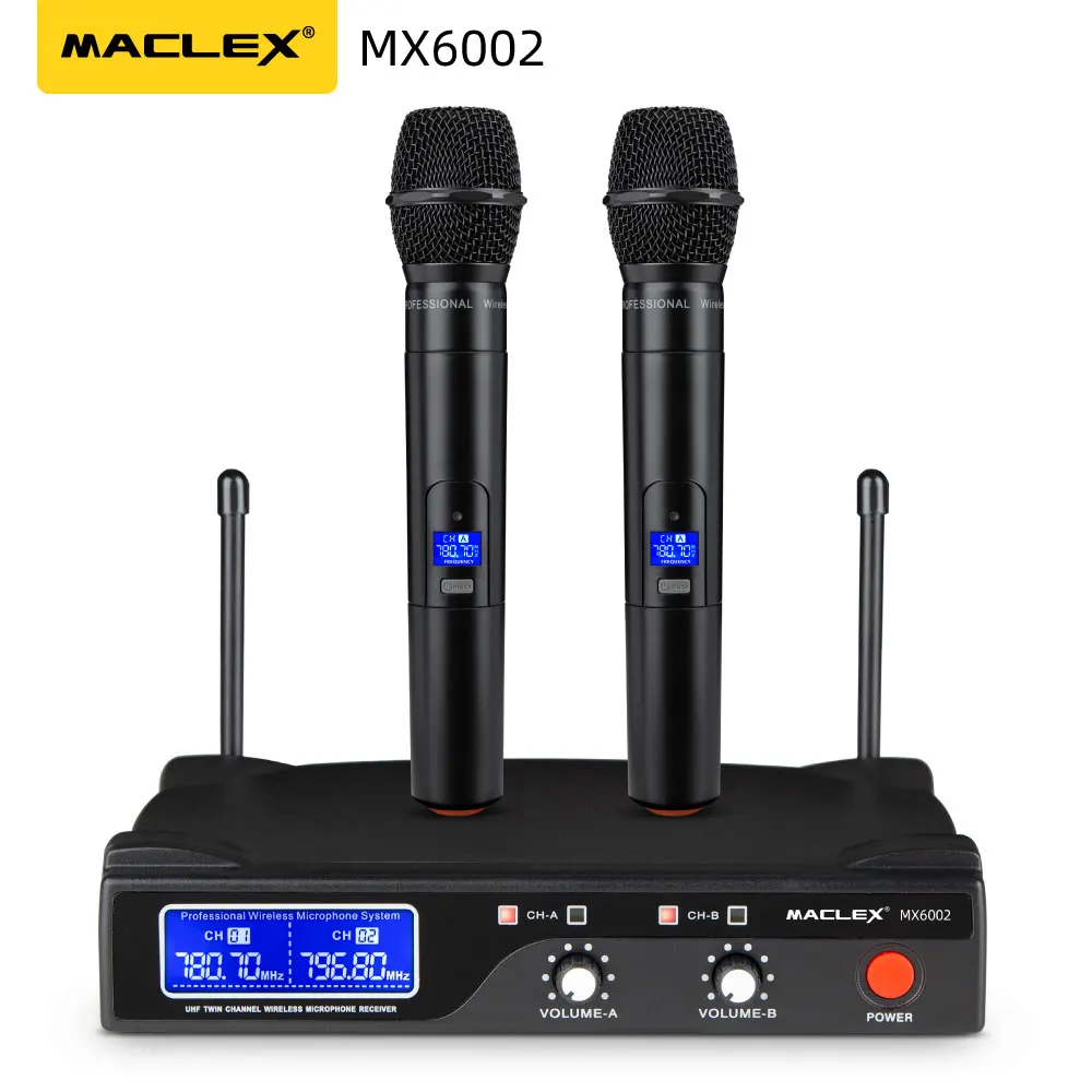 

High Quality Professional Dual Wireless Microphone System stage performances a two wireless microphone Karaoke mic