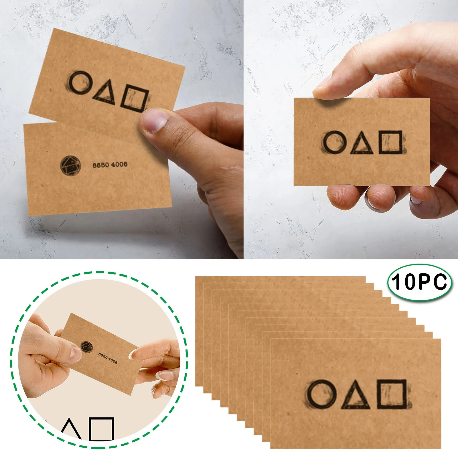 

10pc Game Squid Business Card Card Game Squid Greeting Card Gift Squid Game Invitation Card Cosplay Prop Game Card Accessories