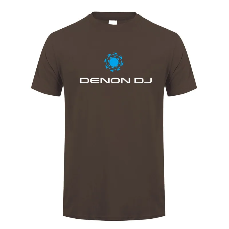 Футболка Denon Dj летние мужские хлопковые футболки с круглым вырезом и коротким