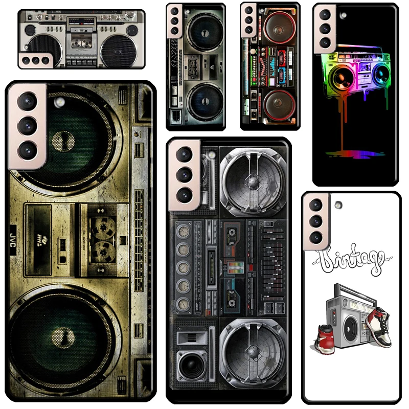 Vintage 80s Boombox Cover For Samsung Galaxy S21 Ultra Note 20 Note 10 S8 S9 S10 S22 Plus S20 FE Phone Case