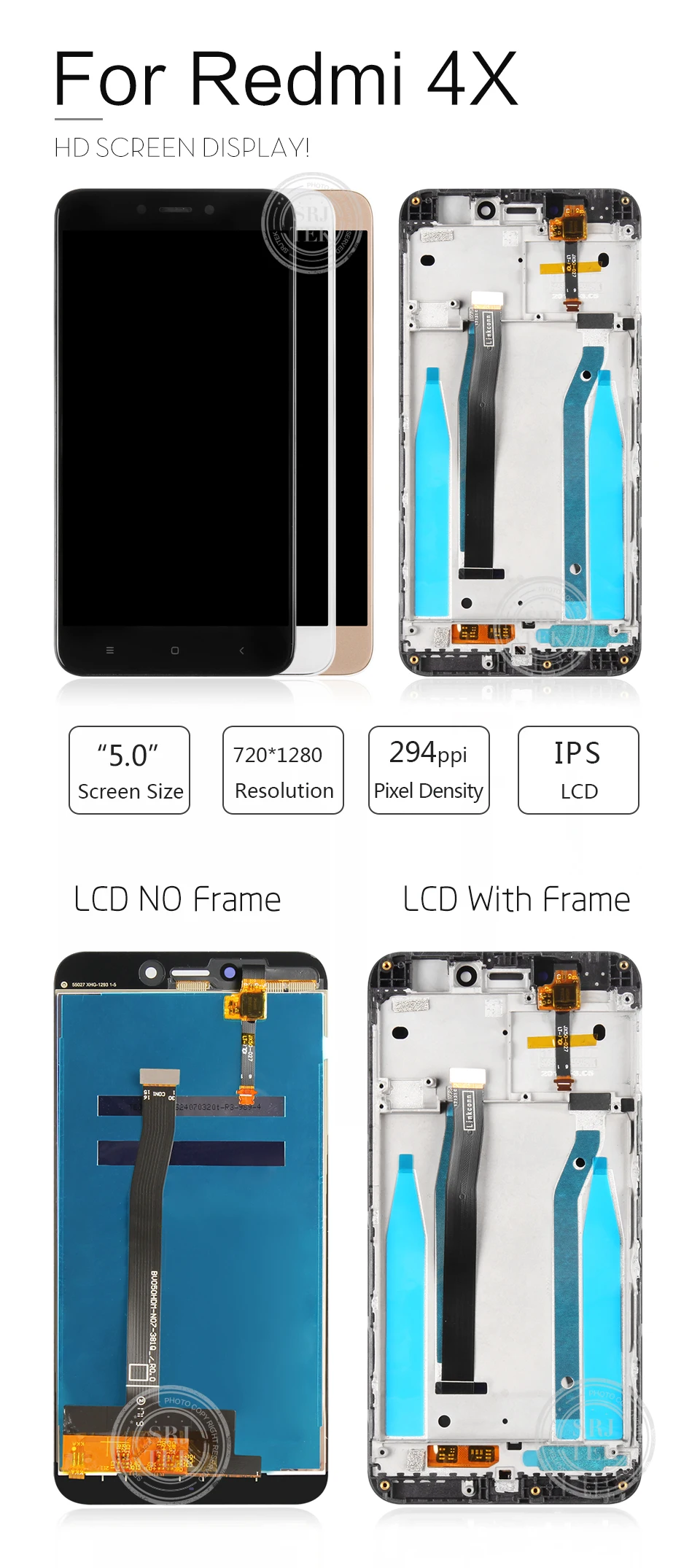 5," ЖК-дисплей для XIAOMI Redmi 4X, сенсорный экран с рамкой для XIAOMI Redmi 4X, ЖК-дисплей 4X Pro, ЖК-экран в сборе