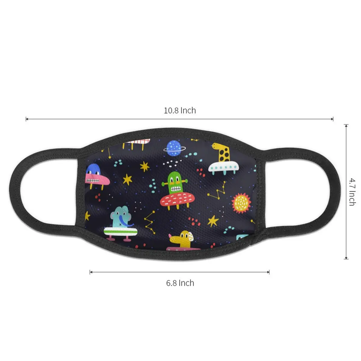 Бесшумные маски унисекс с принтом граффити из мультфильма Kawaii для лица