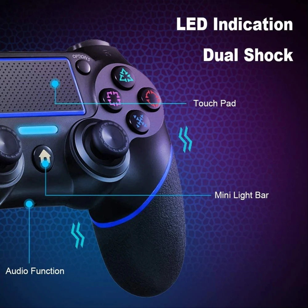 USB проводной игровой контроллер для Sony PlayStation 4 Joypad черный джойстик компьютерный