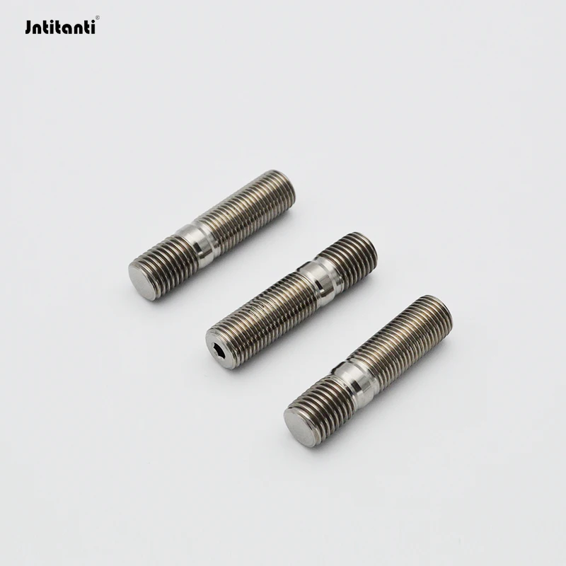 

Jntitanti Gr5 titanium wheel stud M14*1.5*mm to M14*1.25*50mm 6Al-4V titanium lug stud